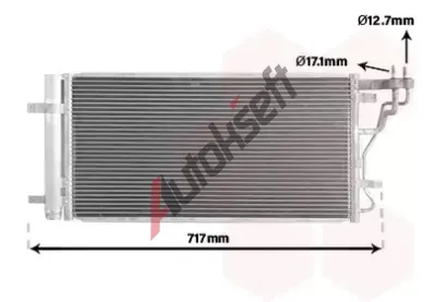 VAN WEZEL Kondenzátor klimatizace VAW 82015716, 82015716 VAN WEZEL Kondenzátor klimatizace VAW 82015716, 82015716