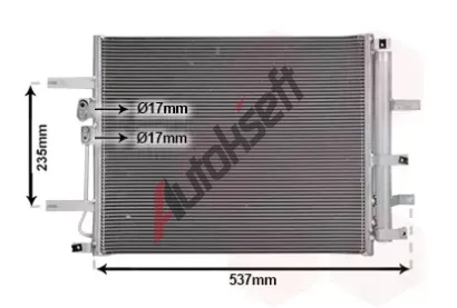 VAN WEZEL Kondenzátor klimatizace VAW 82015748, 82015748 VAN WEZEL Kondenzátor klimatizace VAW 82015748, 82015748