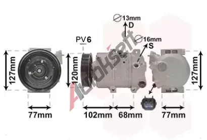 VAN WEZEL Kompresor klimatizace VAW 8201K713, 8201K713 VAN WEZEL Kompresor klimatizace VAW 8201K713, 8201K713