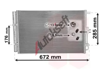 VAN WEZEL Kondenztor klimatizace VAW 83005229, 83005229