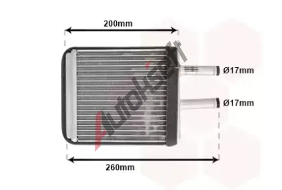 VAN WEZEL Výměník tepla - vnitřní vytápění VAW 83006009, 83006009 VAN WEZEL Výměník tepla - vnitřní vytápění VAW 83006009, 83006009