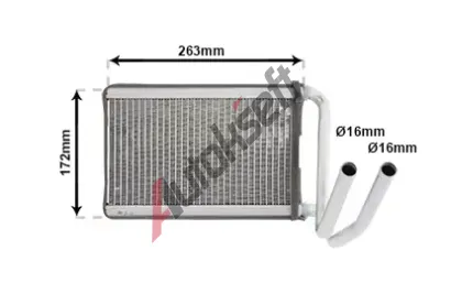 VAN WEZEL Výměník tepla - vnitřní vytápění VAW 83006169, 83006169 VAN WEZEL Výměník tepla - vnitřní vytápění VAW 83006169, 83006169