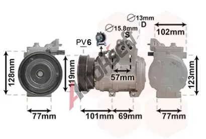 VAN WEZEL Kompresor klimatizace VAW 8300K146, 8300K146