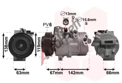 VAN WEZEL Kompresor klimatizace VAW 8300K216, 8300K216