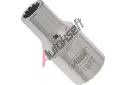 VIGOR Sada �esti�heln�kov�ch n�str�ek 1/4 inch / 6.3 mm Socket with multi-purpose profile VGR V1977, V1977