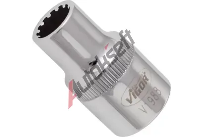 VIGOR Sada šestiúhelníkových nástrček 1/2 inch / 12.5 mm Socket with multi-purpose profile VGR V1988, V1988 VIGOR Sada šestiúhelníkových nástrček 1/2 inch / 12.5 mm Socket with multi-purpose profile VGR V1988, V1988