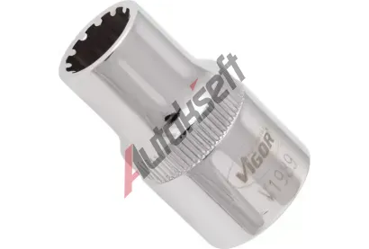 VIGOR Sada �esti�heln�kov�ch n�str�ek 1/2 inch / 12.5 mm Socket with multi-purpose profile VGR V1989, V1989