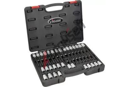 VIGOR Sada estihelnkovch nstrek 1/2 inch / 12.5 Ribe screwdriver socket set VGR V2201, V2201