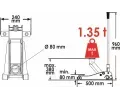 VIGOR Pojzdn zvedk Service jack VGR V2481, V2481