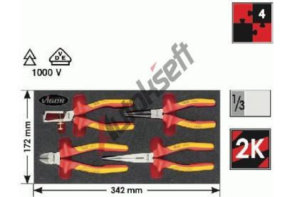 VIGOR Dílenský modul Soft foam insert with assortment VGR V3648, V3648 VIGOR Dílenský modul Soft foam insert with assortment VGR V3648, V3648