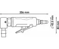 VIGOR Pm bruska (stlaen vzduch) Die grinder angled VGR V5673, V5673