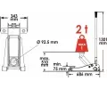 VIGOR Pojzdn zvedk Hydraulic service jack 2tonnes ultra-flat VGR V6028, V6028
