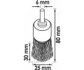 VIGOR ttiny ttce, vrtaka Wire end brush 25mm VGR V6802, V6802