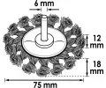 VIGOR Brusn� kart��ek Wheel brush knotted wire 75�mm VGR V6806, V6806