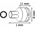 VIGOR Rzov hlavice Impact screwdriver socket VGR V7212-H21, V7212-H21
