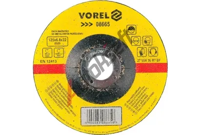 Vorel Kotou� brusn� na kov 125 x 22 x 6,8 mm vypoukl� VRL TO-08665, TO-08665