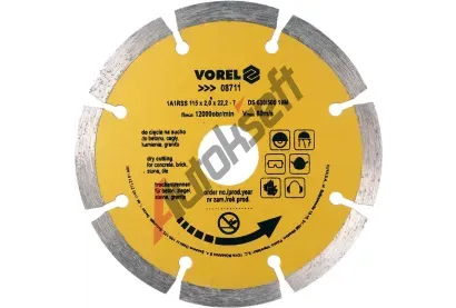 Vorel Kotouč řezný diamantový 115 x 22,2 x 2,0 mm segmentový VRL TO-08711, TO-08711 Vorel Kotouč řezný diamantový 115 x 22,2 x 2,0 mm segmentový VRL TO-08711, TO-08711