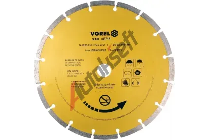 Vorel Kotou� �ezn� diamantov� 230 x 22,2 x 2,4 mm segmentov� VRL TO-08715, TO-08715