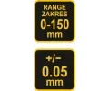 Vorel M���tko posuvn� 150 x 0,05 mm VRL TO-15100, TO-15100