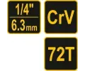 Vorel R��na 1/4" 155 mm vyhnut� poplastovan� VRL TO-53575, TO-53575
