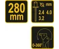 Vorel N�tovac� kle�t� 280 mm oto�n� VRL TO-70100, TO-70100