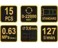 Vorel Bruska p��m� pneumatick� s p��slu�enstv�m VRL TO-81109, TO-81109