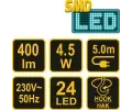 Vorel Lampa mont�n� 24 LED 4,5W/230V VRL TO-82706, TO-82706