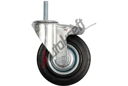 Vorel Kole�ko oto�n� s brzdou, gumov� se �roubem 40kg 75/22/97mm VRL TO-87331, TO-87331