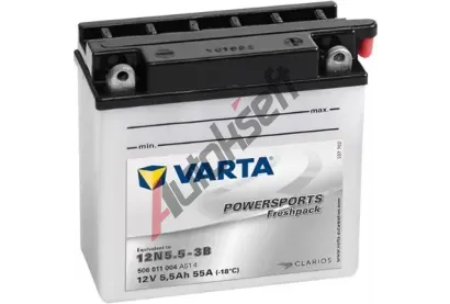 VARTA 5,5Ah P, s.p.55A, POWERSPORTS Freshpack, 12V, 136x61x131 VT 506011, VT 506011004A514