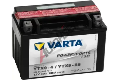 VARTA 8Ah L, s.p.135A, POWERSPORTS AGM, 12V, 152x88x106 VT 508012, VT 508012008A514