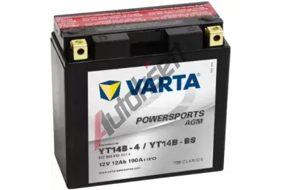 VARTA 13Ah L, s.p.190A, POWERSPORTS AGM, 12V, 152x70x150 VT 512903013A514, VT 512903