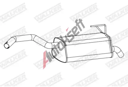 WALKER Zadní tlumič výfuku WA 24411, 24411 WALKER Zadní tlumič výfuku WA 24411, 24411