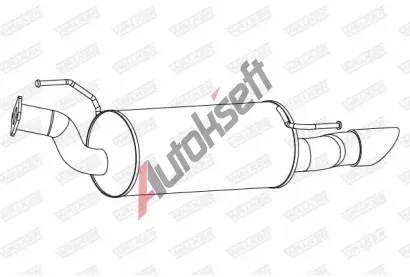 WALKER Zadní tlumič výfuku WA 25286, 25286 WALKER Zadní tlumič výfuku WA 25286, 25286