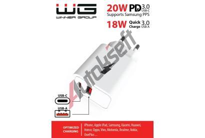 Winner Group Sov nabjeka USB-A, type-C, a 20 W WG 12172, 12172