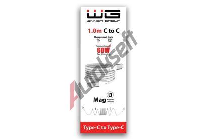 Winner Group Datov kabel type-C_type-C, 3 A, magnetick, bl, 100 cm WG 12897, 12897