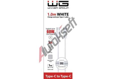 Winner Group Datov kabel type-C_type-C, 3 A, bl, 100 cm WG 8026, 8026