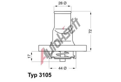 WAHLER Termostat - chladivo WH 3105.87D, 3105.87D