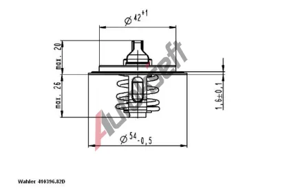 WAHLER Termostat chladiva WH 410396.82D, 410396.82D