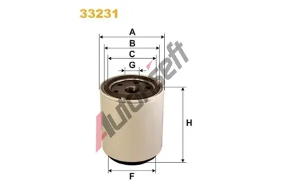 WIX FILTERS Palivov filtr WXF 33231, 33231