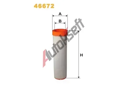 WIX FILTERS Filtr sekundrnho vzduchu WXF 46672, 46672