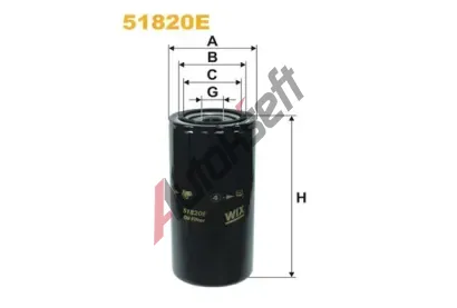 WIX FILTERS Olejov filtr WXF 51820E, 51820E