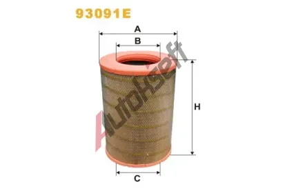 WIX FILTERS Vzduchov filtr WXF 93091E, 93091E