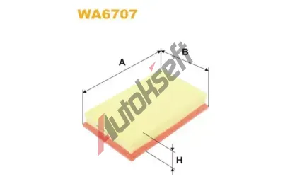 WIX FILTERS Vzduchov filtr WXF WA6707, WA6707