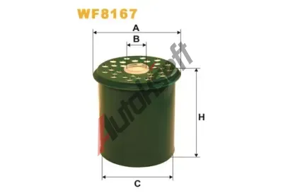 WIX FILTERS Palivov filtr WXF WF8167, WF8167
