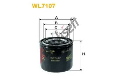WIX FILTERS Olejov filtr WXF WL7107, WL7107