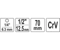 YATO N�stavec 1/4" - 1/2" 70mm YTO YT-04627, YT-04627