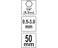 YATO Bezklíčové rychloupínací sklíčidlo 0.5-3.0mm HEX YTO YT-04644, YT-04644
