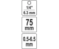 YATO Bezklíčové rychloupínací sklíčidlo 0.5-6.5mm HEX YTO YT-04645, YT-04645