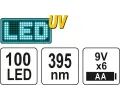 YATO Sada UV lampy 100 LED + br�le YTO YT-08582, YT-08582