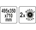 YATO Voz�k na n��ad� poj�zdn� plastov�, 2 sekce YTO YT-09160, YT-09160